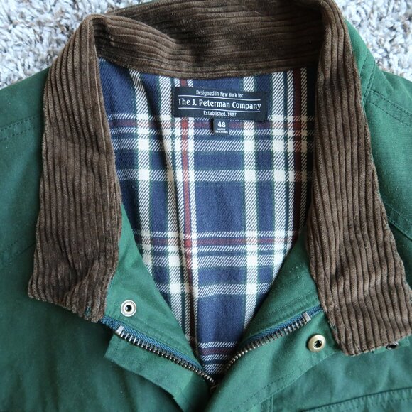 J. Peterman Jacket Men’s XL 48 Field Coat Motorcycle Equestrian ISLE OF MAN - Picture 2 of 12